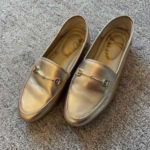 Sam Edelman Gold Loafers